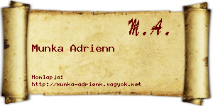 Munka Adrienn névjegykártya